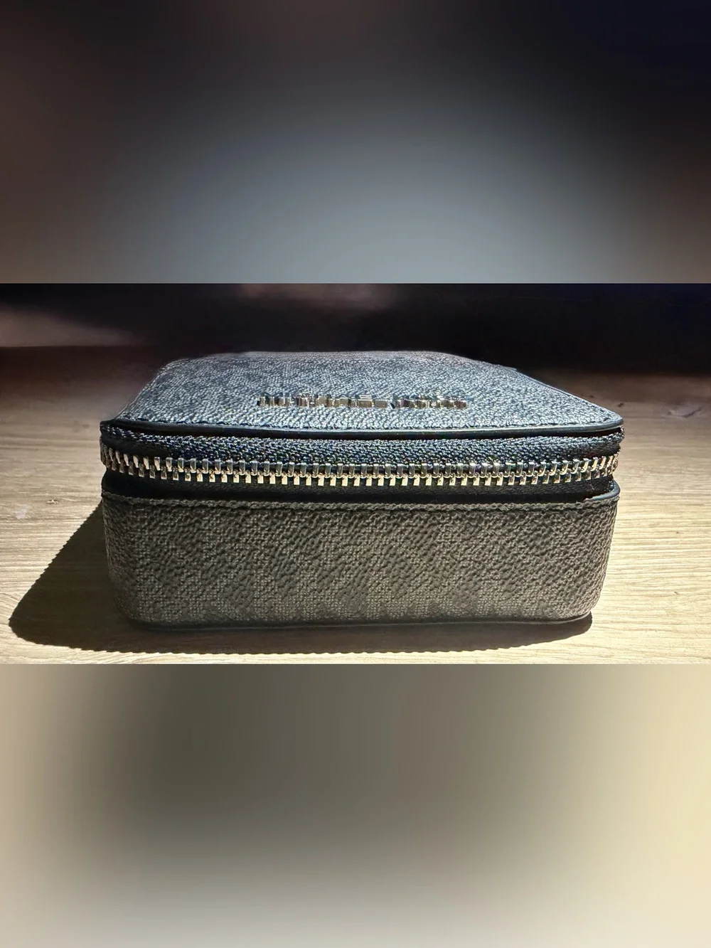 Michael Kors Black Signature MK Compact Jewelry Case